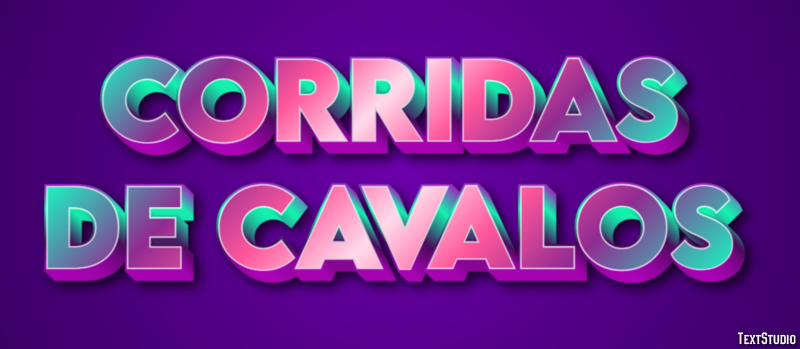 Corridas de cavalos Texteffekt