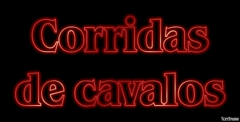 Corridas de cavalos Texteffekt