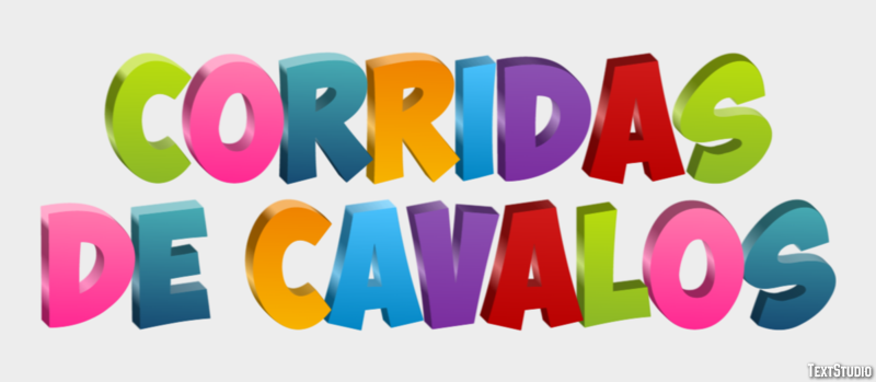 Corridas de cavalos Texteffekt