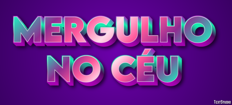 Mergulho no Céu Efeito do texto