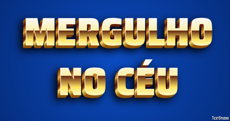 Mergulho no Céu Efeito do texto