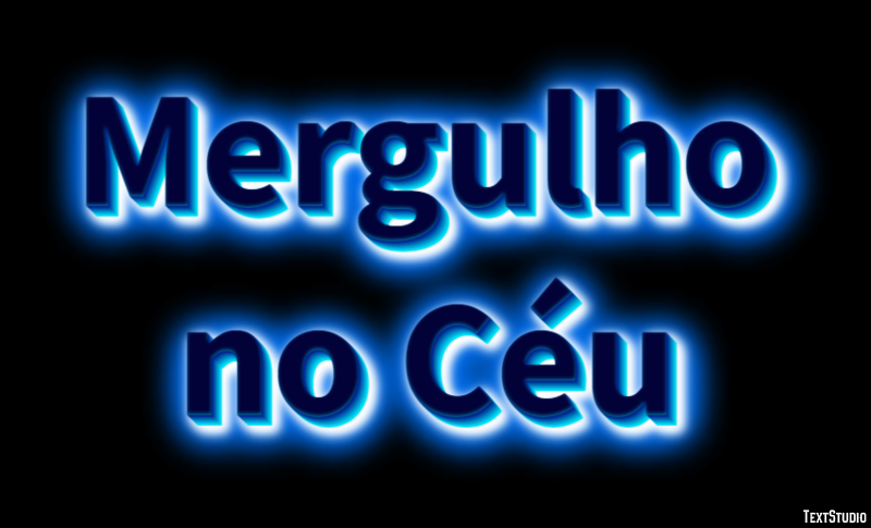 Mergulho no Céu Efeito do texto