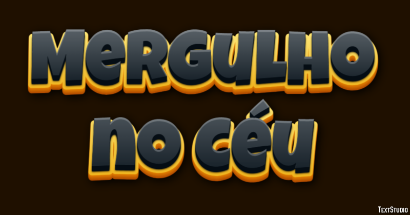 Mergulho no Céu Efeito do texto