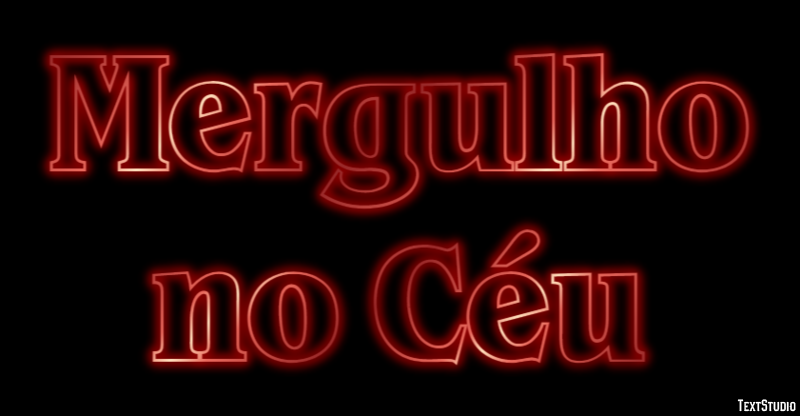 Mergulho no Céu Efeito de texto