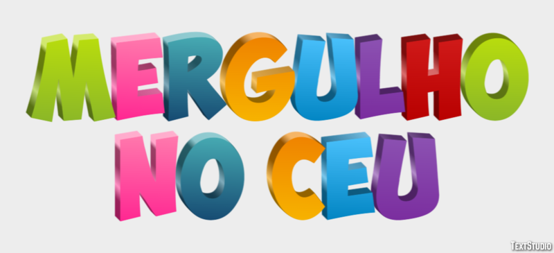 Mergulho no Céu Efeito do texto