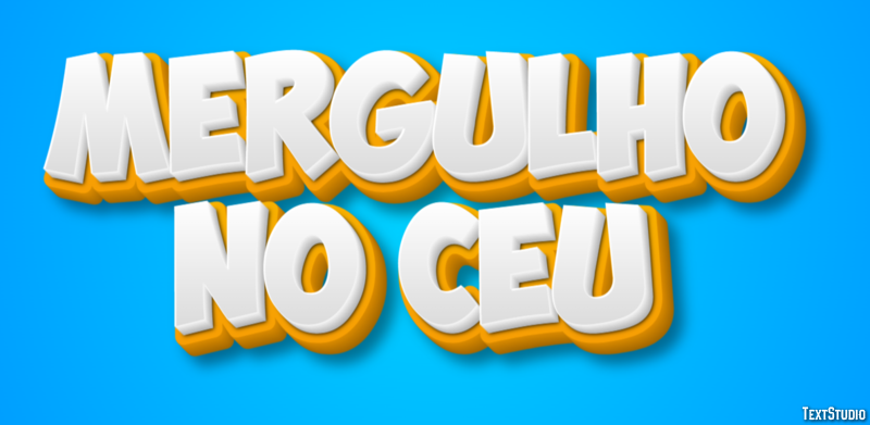 Mergulho no Céu Efeito do texto