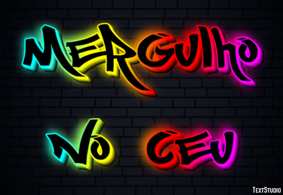 Mergulho no Céu Efeito de texto