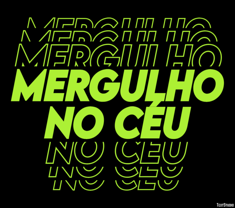 Mergulho no Céu Efeito do texto