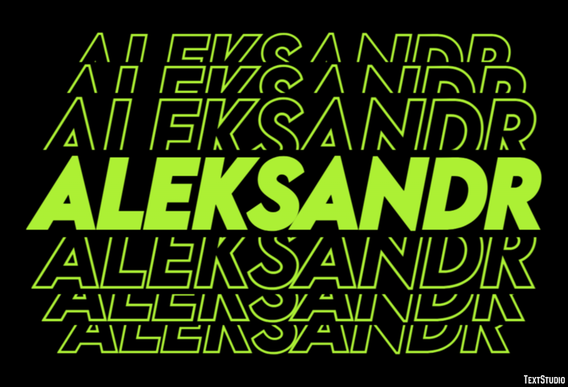 Aleksandr Текстовый эффект