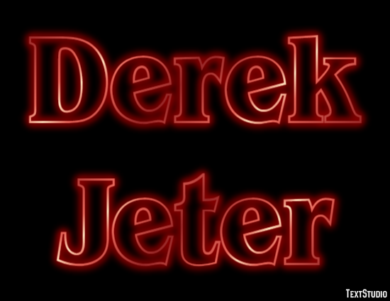 Derek Jeter Text Effect