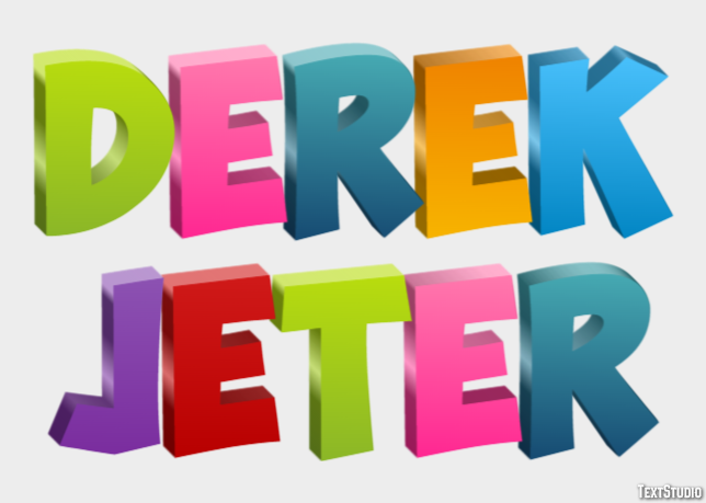 Derek Jeter Text Effect