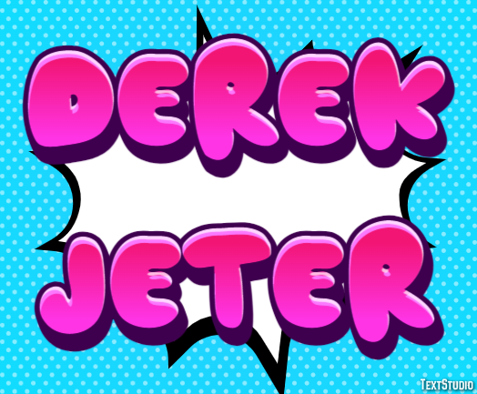Derek Jeter Efeito de texto