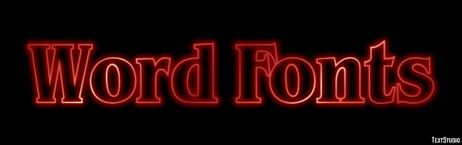 Word Fonts テキスト効果