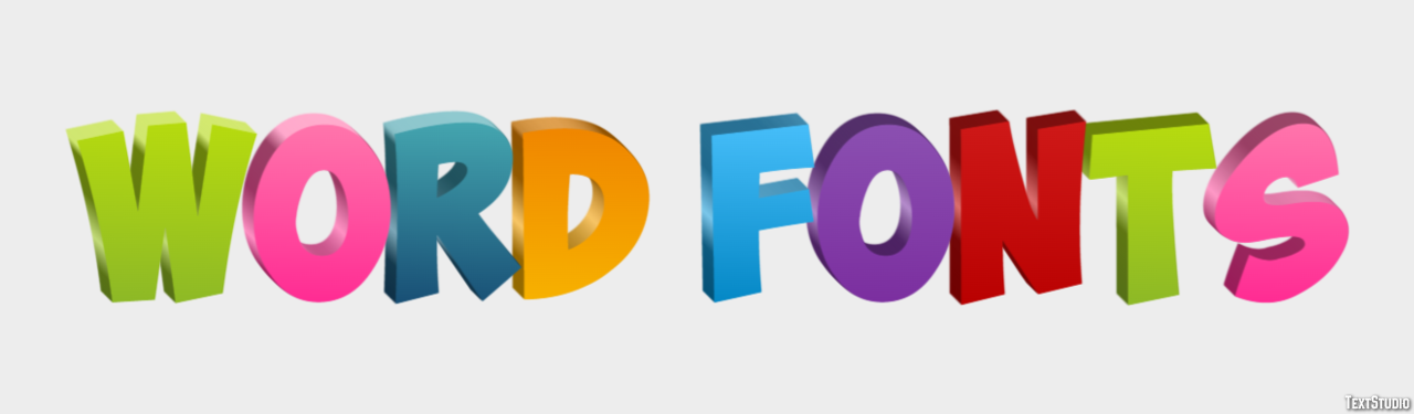 Word Fonts テキスト効果