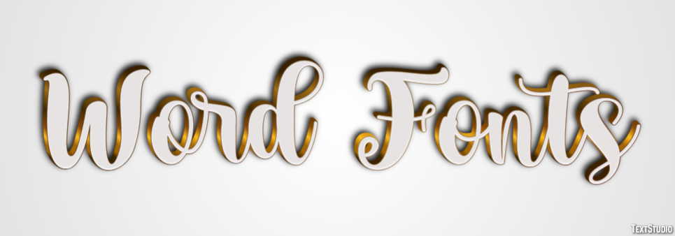 Word Fonts Text Effect