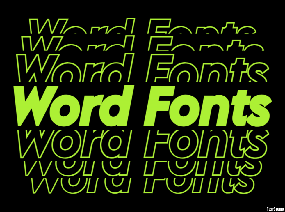 Word Fonts テキスト効果
