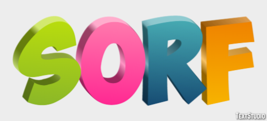Sörf Efecto de texto