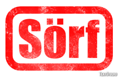 Sörf Efecto de texto
