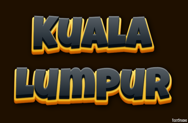 Kuala Lumpur Эффект текста