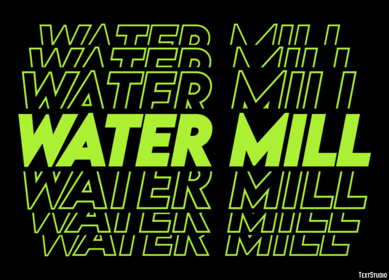 Water Mill Efekt tekstowy