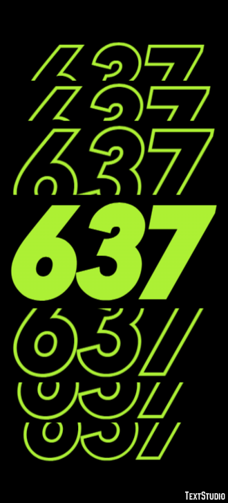 637 Эффект текста