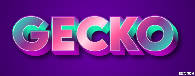 Gecko Текстовый эффект
