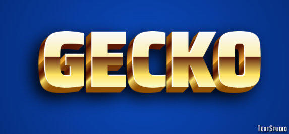 Gecko Текстовый эффект