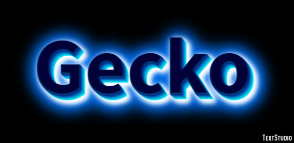 Gecko Текстовый эффект