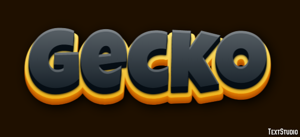 Gecko Текстовый эффект