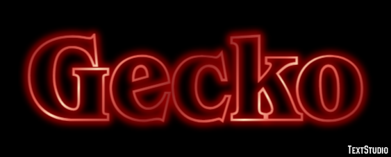 Gecko Текстовый эффект