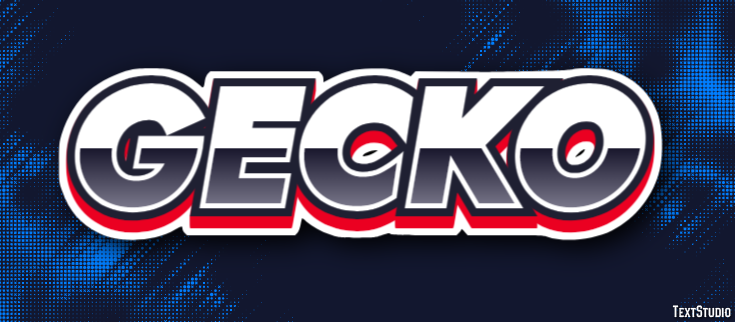Gecko Текстовый эффект