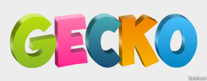 Gecko Текстовый эффект