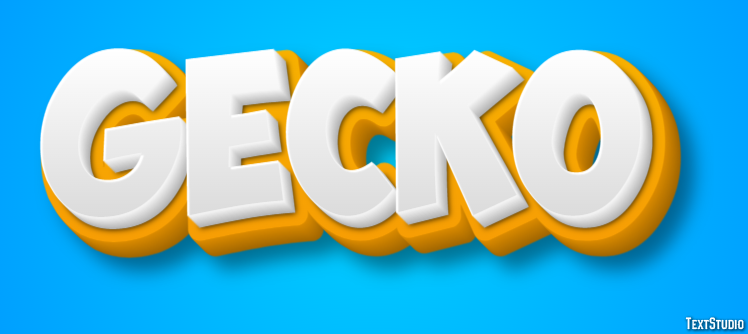 Gecko Efecto de Texto