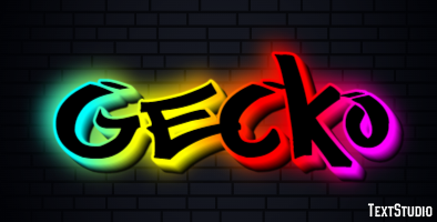 Gecko Текстовый эффект