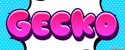 Gecko Текстовый эффект
