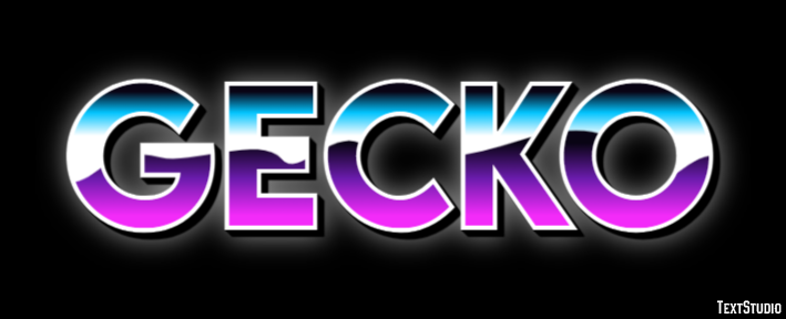 Gecko Efecto de Texto