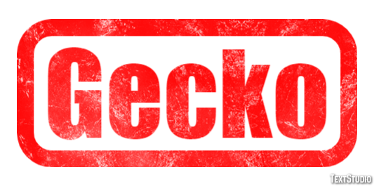 Gecko Текстовый эффект