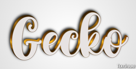 Gecko Текстовый эффект