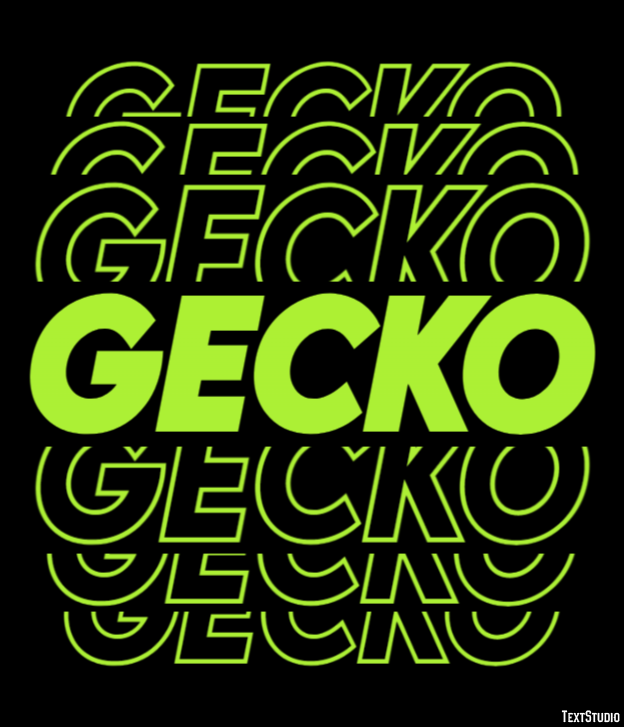 Gecko Efecto de Texto