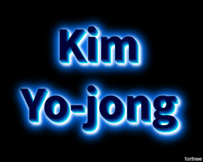 Kim Yo-jong Efeito de texto