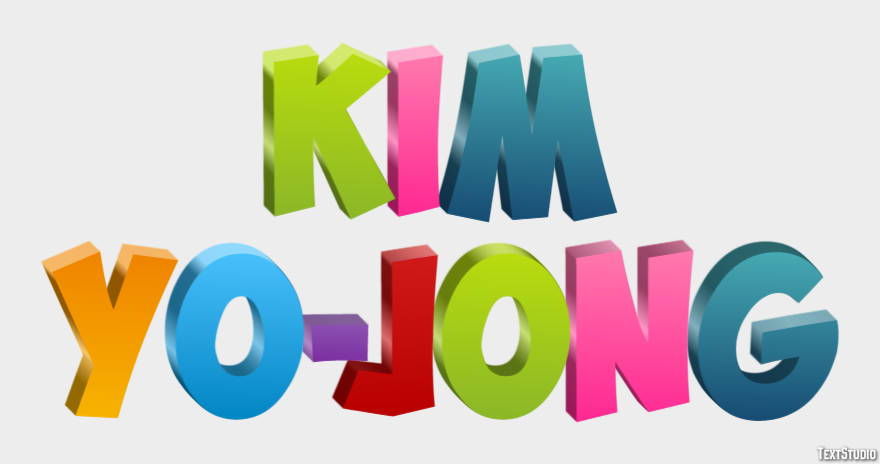 Kim Yo-jong テキスト効果