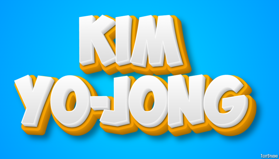Kim Yo-jong Efeito de texto