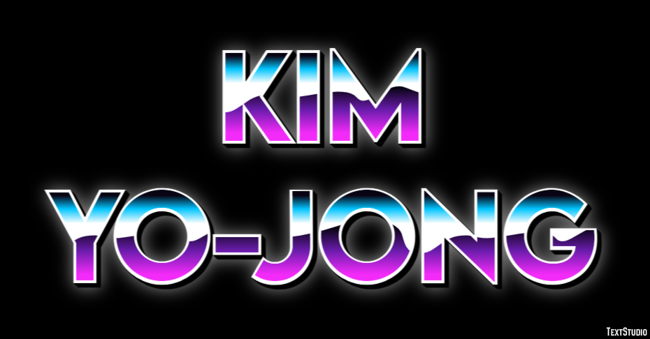 Kim Yo-jong Efeito de texto