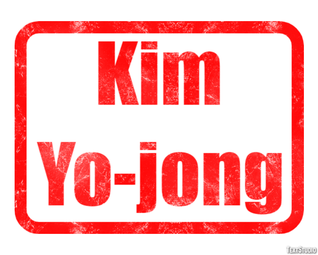 Kim Yo-jong Efeito de texto