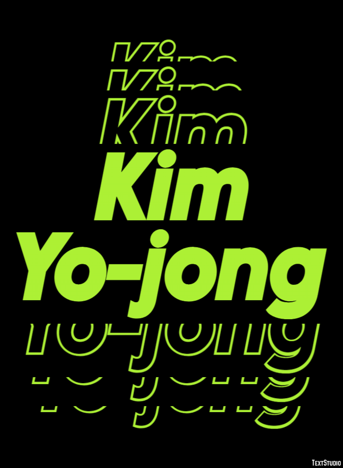 Kim Yo-jong Efeito de texto