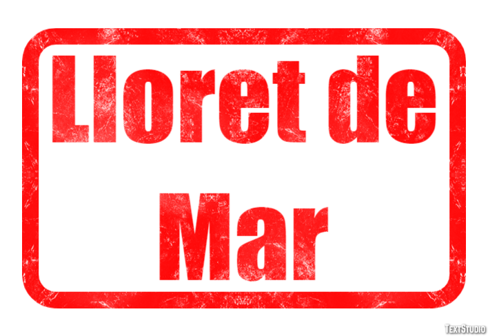 Lloret de Mar テキスト効果