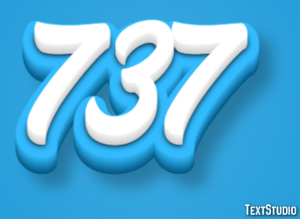 737 Эффект текста