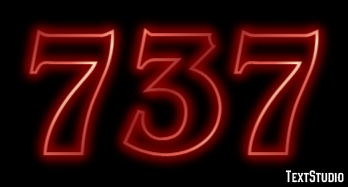 737 Эффект текста