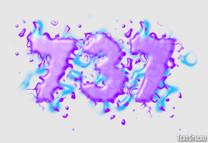 737 Эффект текста