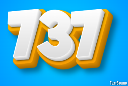 737 Эффект текста